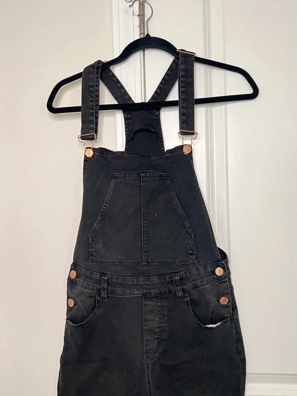 Toast Jeans Women’s Sz S Distressed Overall Jumpsuit Denim Soft Stretch Outdoor